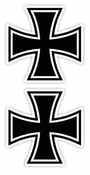 Aufkleber Eisernes Kreuz / Iron Cross 2er Set